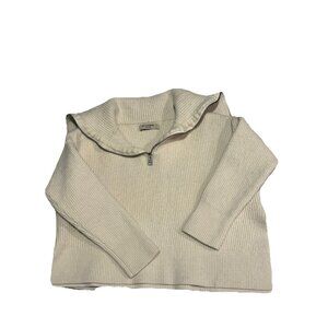All Saints Sweater Womens Oversize Ami Roll Neck Zip Loose Lambswool Size M READ
